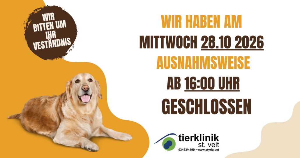 Kleintierklink ab am 28.10.2026 nur bis 16:00Uhr